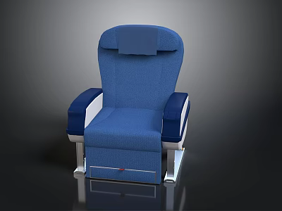 Blue Automotive Car Seat With Armrest And Fabric Upholstery Design 3d model