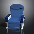 Blue Automotive Car Seat With Armrest And Fabric Upholstery Design