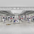 Modern Clothing Store Interior with Hanging Apparel Shelves Display Tables and Colorful Outfits