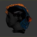Realistic Human Head Models With Various Colored Hairstyles Including Blonde Short Orange Curly And Blue Braided Hair
