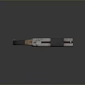 Vintage Worn Metal Weapon With Curved Barrel Wrapped Grip And Rusty Details