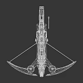 Modern Tactical Crossbow With Mechanical Parts Bowstring Arrow And Metal Design