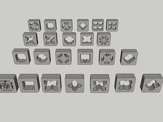 New Chinese-style Component Building Component Combination 3d model