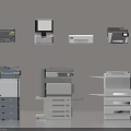 Essential Office Appliances Including Multifunctional Printers Copiers And Scanners For Workplace Use 3d model