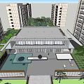 Modern Sales Office Architecture Exhibition Art Gallery Architecture 3d model