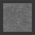 Man Standing on Moon Surface with American Flag and Footprints 3d model