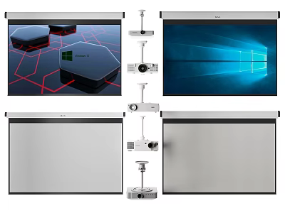Advanced Projection Monitoring System With HD Screens Cameras And Mounting Brackets 3d model