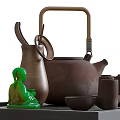 Traditional Chinese Tea Utensils Set With Teapot Teacups Fair Cup Tea Strainer And Wooden Tray
