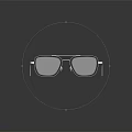 Square Frame Sunglasses With Black Silver Metal Plastic Design And Reflective Lenses