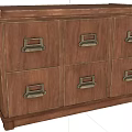 Wooden Chest of Drawers Featuring Multiple Drawers and Metal Handles Classic Design