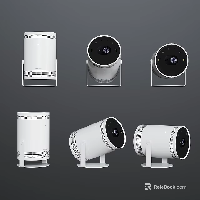 Modern Decorative Downlights And Spotlights With White Finish Various Styles For Home Interior Lighting 3d model 