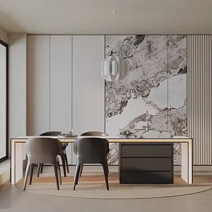 Modern dining table 3d model