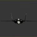 Dark Colored Fighter Jet With Red Star Markings Pointed Nose Number 102 3D Render