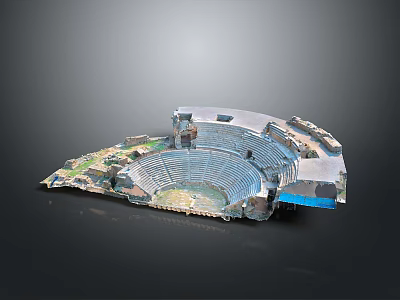 Detailed 3D Stadium Model Featuring Spectator Seats And Interior Architectural Structure 3d model