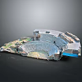 Detailed 3D Stadium Model Featuring Spectator Seats And Interior Architectural Structure