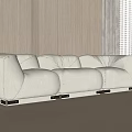 Modern Multiplayer Sofa Three-Seat Sofa 3d model