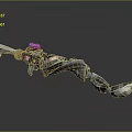 Futuristic Sci Fi Weapon Design With Metallic Body Red Scope And Streamlined Structure 3d model