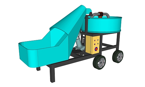 Modern mixer concrete mixer 3d model