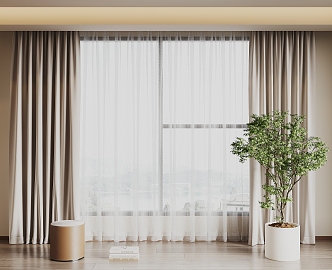 Modern Curtains 3d model