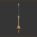 Orange Hammer Hammer Warhammer Cartoon Hammer Magic Hammer Thor's Hammer Ancient Weapon Cold Weapon 3d model