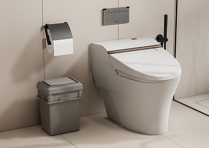 Smart toilet 3d model