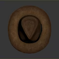 Brown Leather Hat With Dark Band For Daily Use As Essential Living Accessory