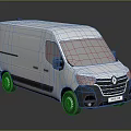White Renault Cargo Van With Sleek Exterior Design And Black Accents Front View
