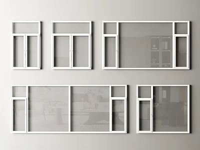 Modern windows casement windows bay windows window subsystem windows floor-to-ceiling windows 3d model