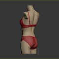 Red Lingerie Set Displayed On Mannequin With Comfortable Design And Elegant Lace Details