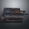 typewriter old typewriter antique typewriter classical typewriter english typewriter game item 3d model