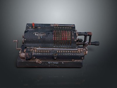 typewriter old typewriter antique typewriter classical typewriter english typewriter game item 3d model