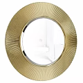 Modern Decorative Round Gold Sunburst Frame Mirror With Radiant Design