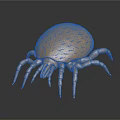 Golden Spider Metallic Sculpture on Black Background with Shiny Reflection