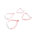 Pink White Resistance Bands With Ergonomic Handles For Fitness Exercise Training