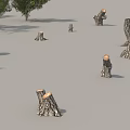 Various Arbor Trees With Different Sizes Shapes And Natural Shadows 3d model