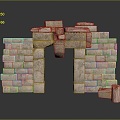 Monuments Stone Wall Stone Wall Ruins Monuments Ruins Ancient Ruins Realistic 3d model