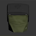 Green and Black Roof Top Tent with Metal Frame Side Logo and Interior Storage Gear