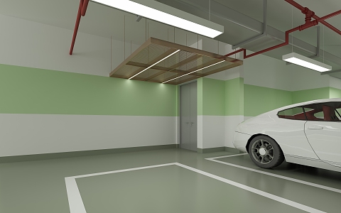 Modern Parking 3d model