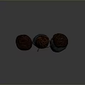 Wood Stone Material Rocks In Different Colors With Rough Textures And Small Branch Accents