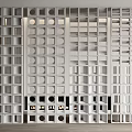 Modern partition cement brick partition hollow brick partition screen 3d model