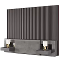 Modern bedside background wall 3d model