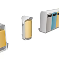 Public Facilities Colorful Recycling Bins Design For Waste Sorting In Public Areas