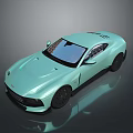 Light Green Sports Car With Sleek Aerodynamic Body Black Alloy Wheels Modern Exterior Design