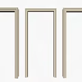 Minimalist Three White Door Arches Against Clean White Background Design