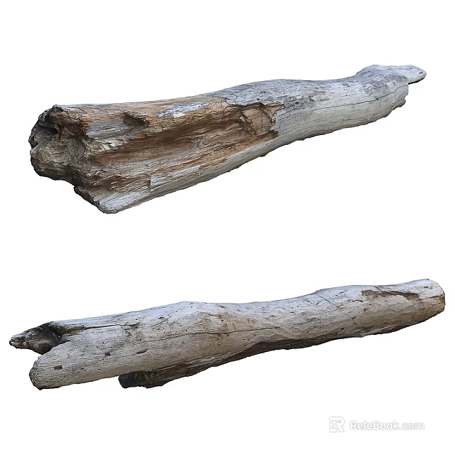 Natural Garden Decorations with Weathered Driftwood Logs for Outdoor Landscaping and Rustic Design 3d model 