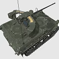 Military Tank With Cannon Tracks Antenna And Detailed Military Style Design