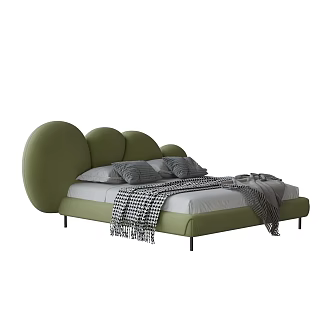 Modern Double Bed 3d model