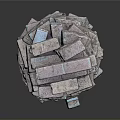 Stacked Pink Bricks Pile With Textured Surfaces And Irregular Arrangement