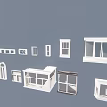 Variety of windows 3d model