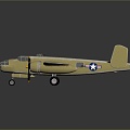 B25 Bomber World War II Bomber 3d model